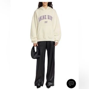 Anine Bing Harvey Crew Neck Logo Sweatshirt